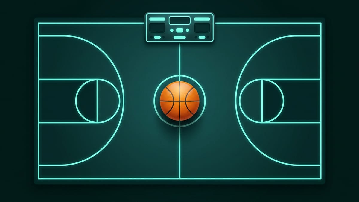 Bola de basquete e placar eletrônico: apostas em basquete como funciona